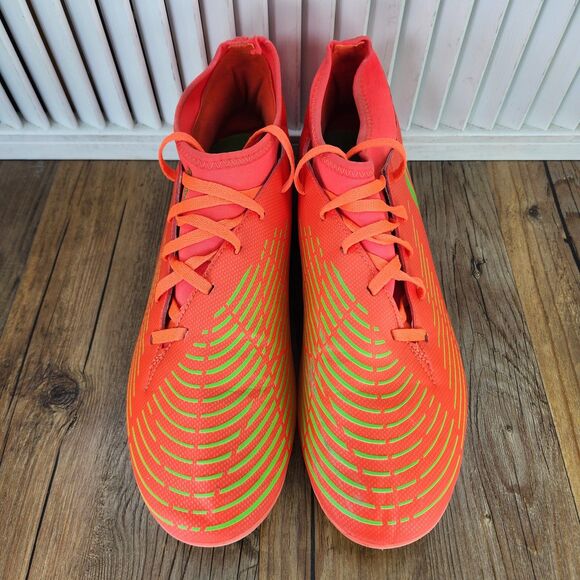 Adidas Predator Edge.4 FG Men's 12 Solar Red Green Athletic Soccer Cleats GW0992 - Picture 8 of 9